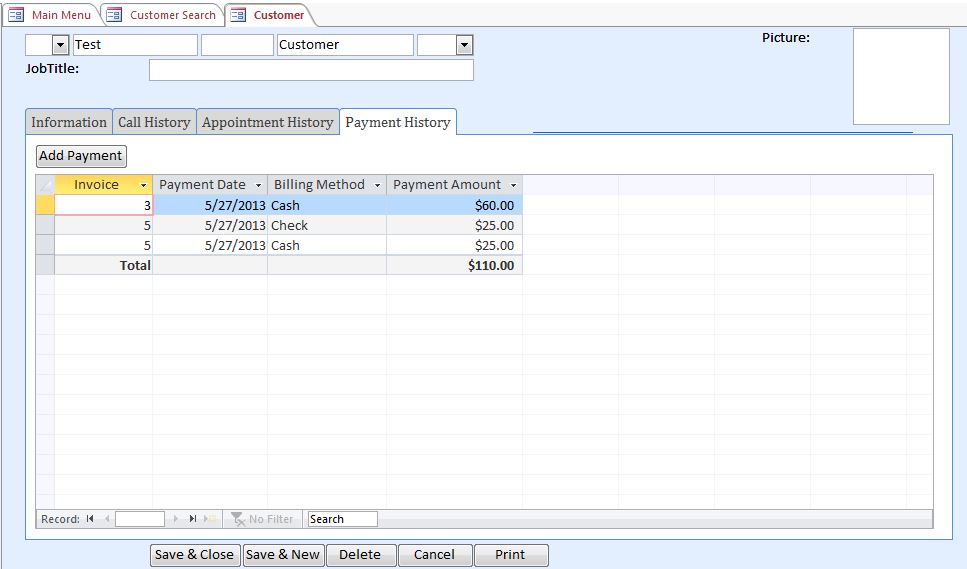 Personal Accountant Contact Tracking Database Template | Contact Database